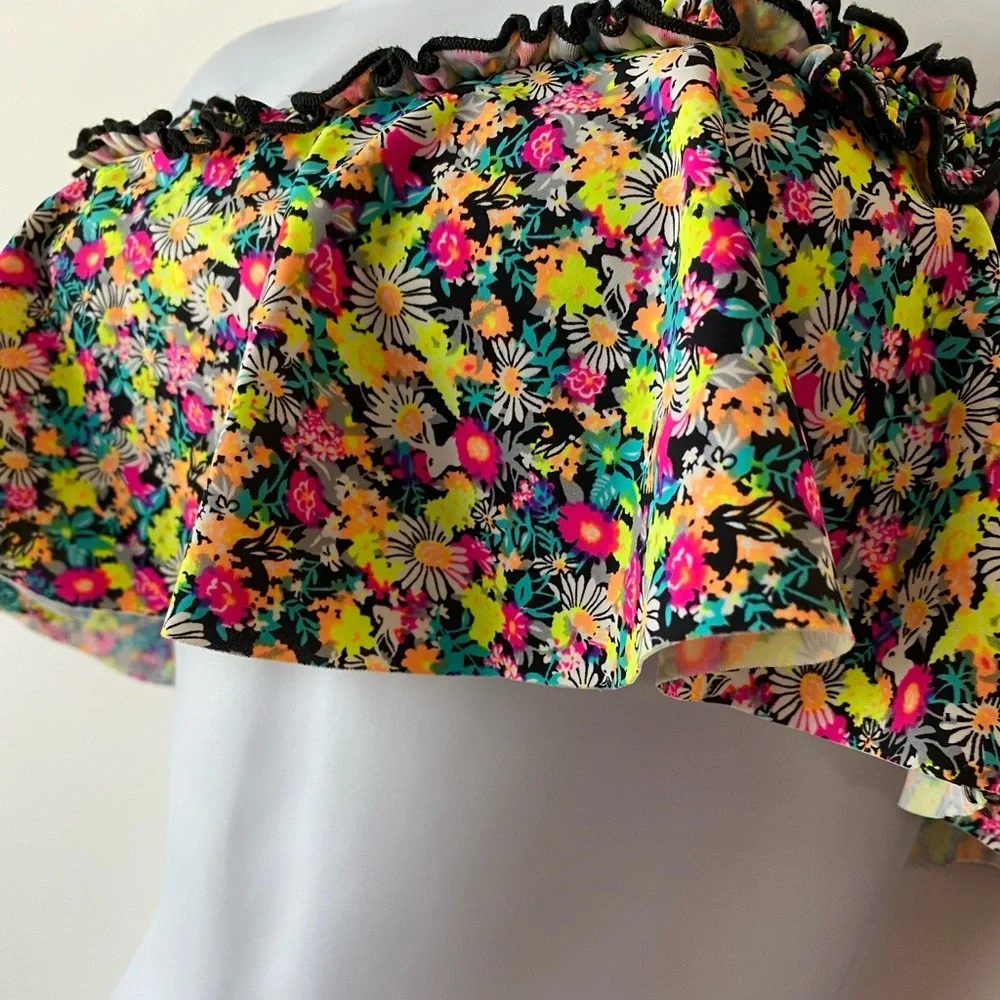 Hobie Multicolored Bandeau‎ Bikini Top ONLY, Size S